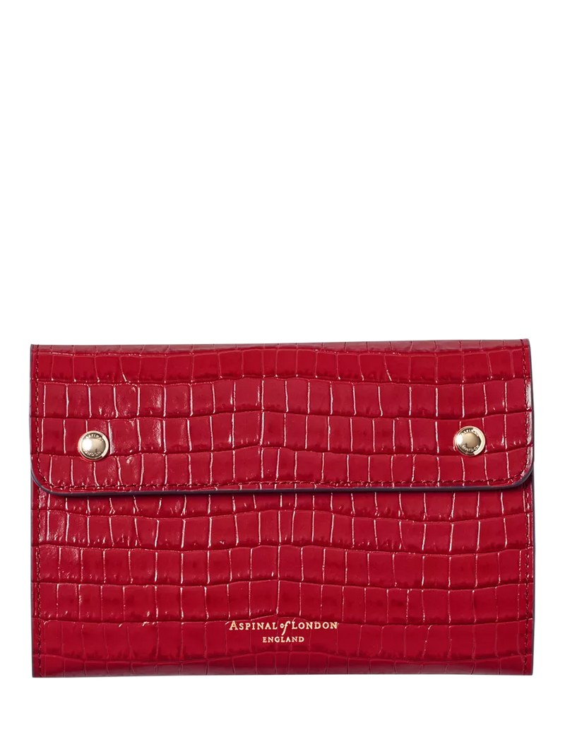 Aspinal of London jewellery roll red, imported from the UK