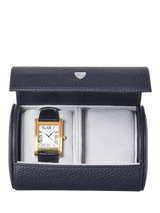 John Lewis Aspinal of London Leather Double Watch Box Navy- Buy online at McGrocer