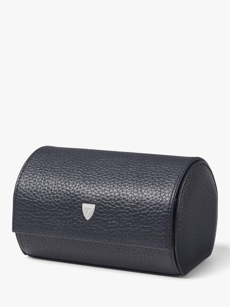 Aspinal of London double watch box Navy - UK version