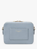 Aspinal of London crossbody bag sky blue nylon leather trim - British product