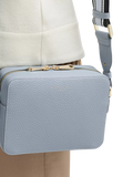 Aspinal of London crossbody bag sky blue nylon leather trim - British product