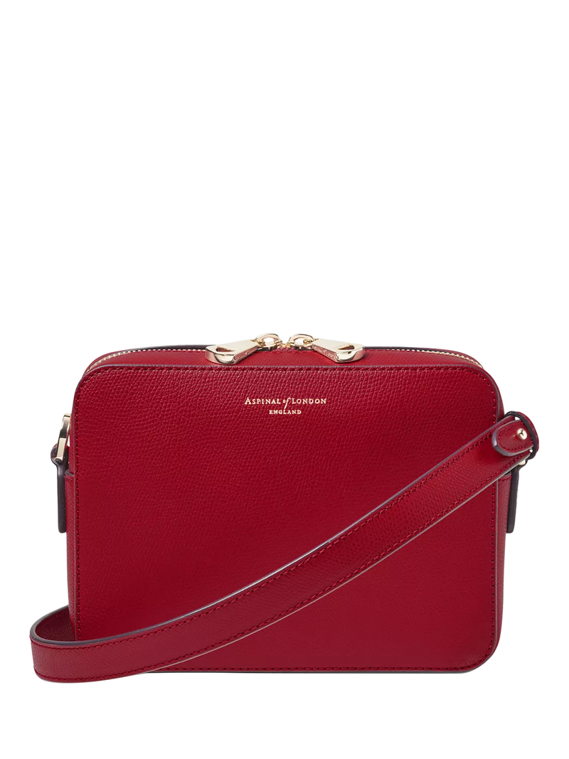 Aspinal of London Camera Crossbody Bag, Cherry