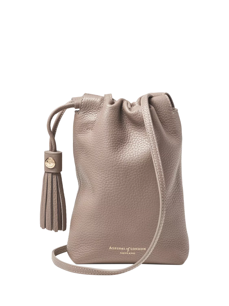 Aspinal of London Soho Pebble Leather Crossbody Pouch Bag