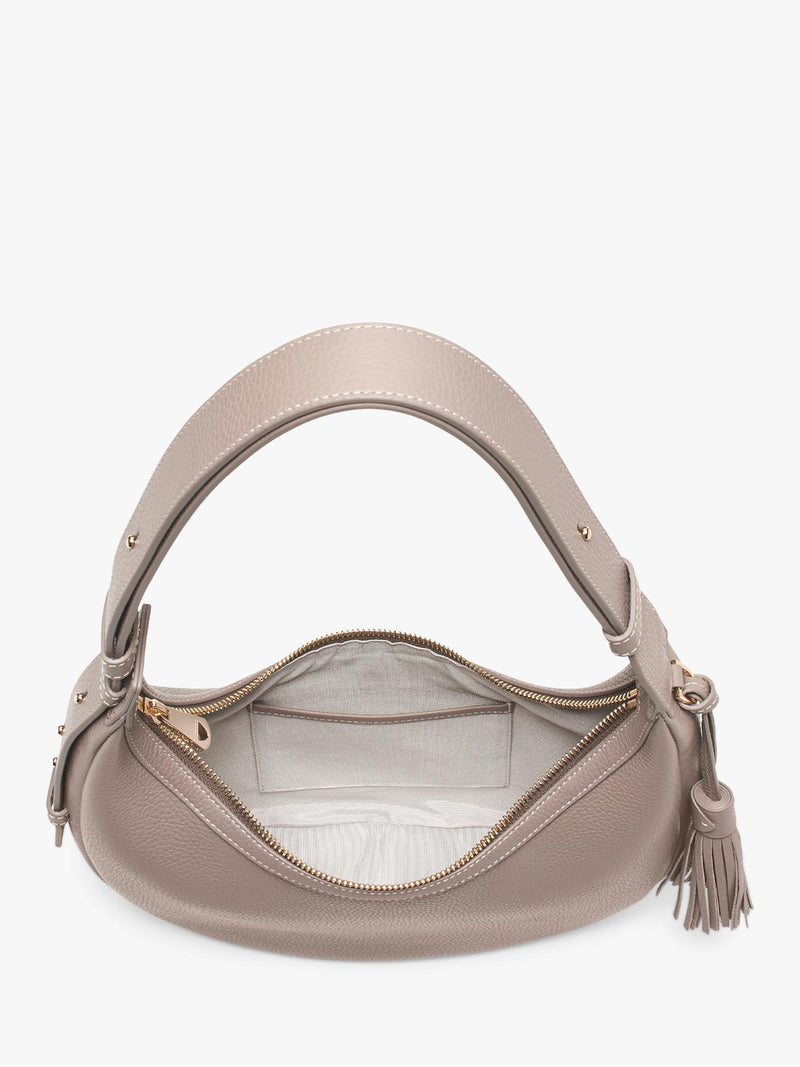 Aspinal of London small crescent shoulder bag moleskin, UK version