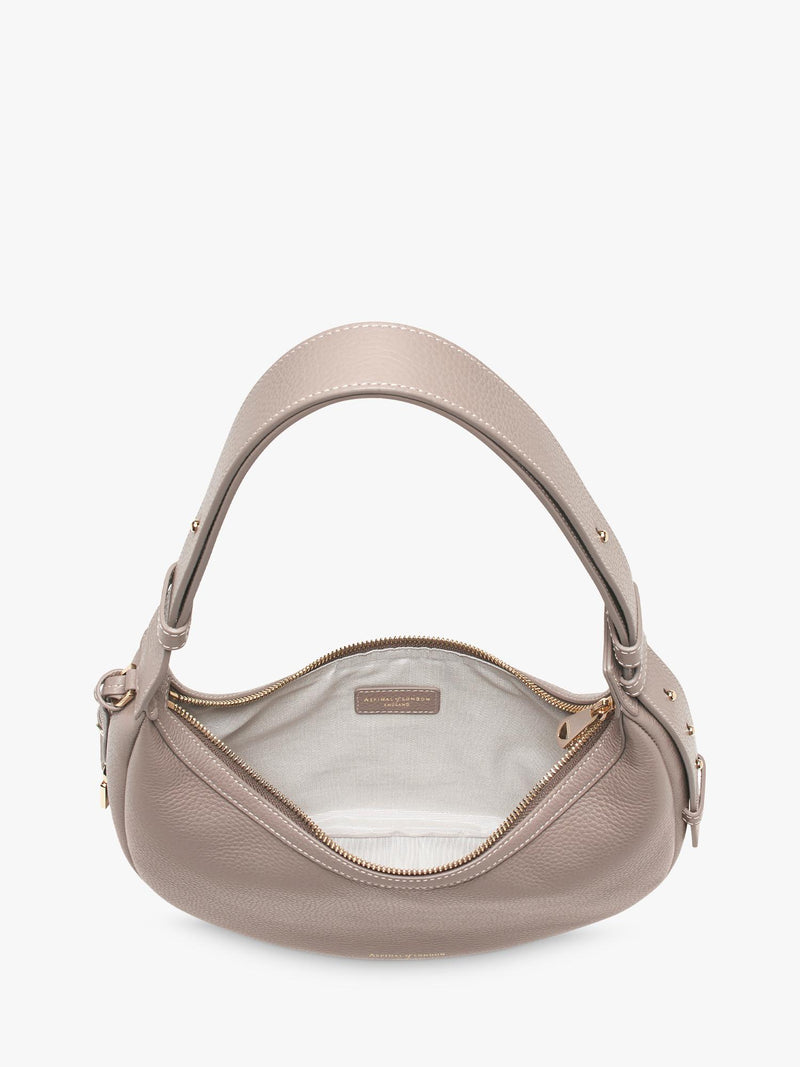 Aspinal of London small crescent shoulder bag moleskin, UK version