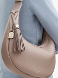 Aspinal of London small crescent shoulder bag moleskin, UK version