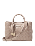 Aspinal of London Midi woven leather tote bag - British product