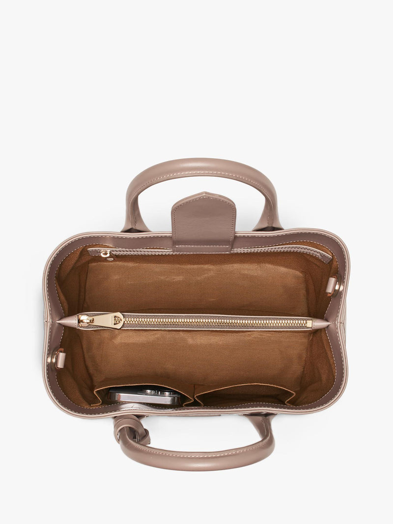 Aspinal of London Midi woven leather tote bag - British product