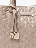 Aspinal of London Midi woven leather tote bag - British product
