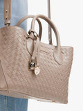 Aspinal of London Midi woven leather tote bag - British product