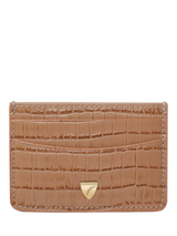 John Lewis Aspinal of London Croc Leather Slim Credit Card Case- Buy online at McGrocer