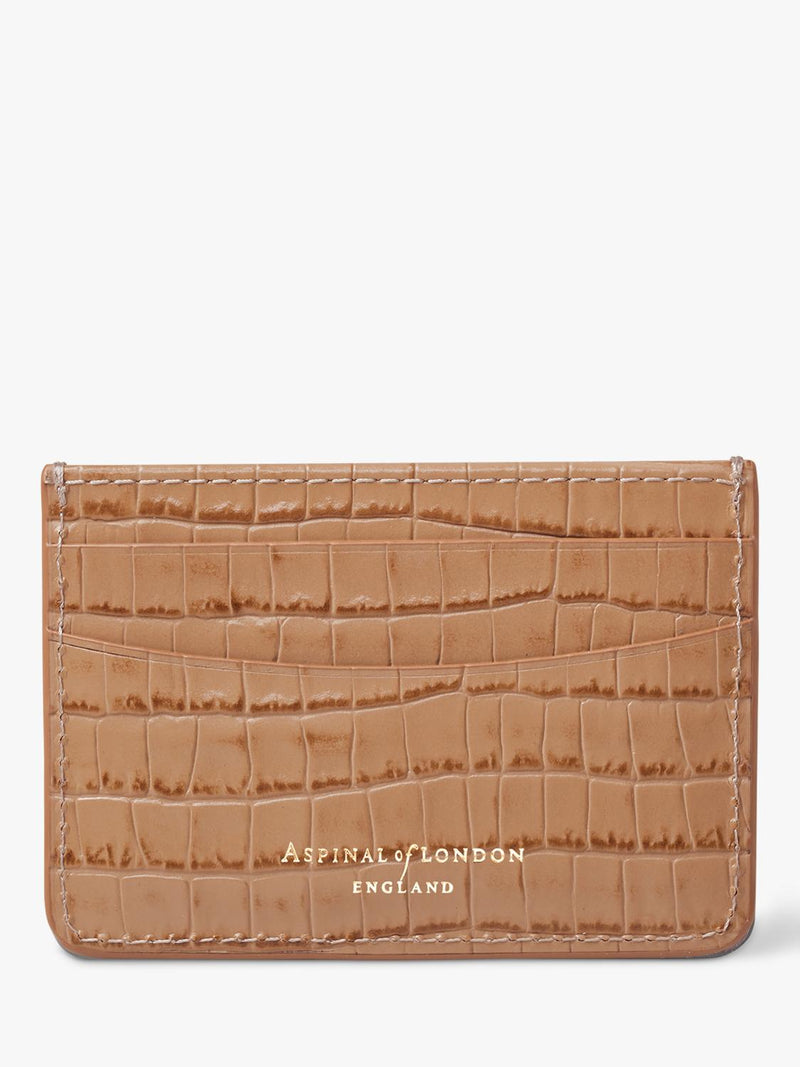 Aspinal of London croc leather slim credit card case UK version