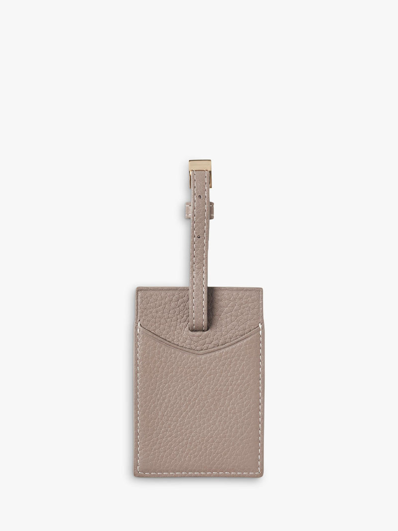 Aspinal of London moleskin leather luggage tag, imported from the UK