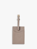 Aspinal of London moleskin leather luggage tag, imported from the UK
