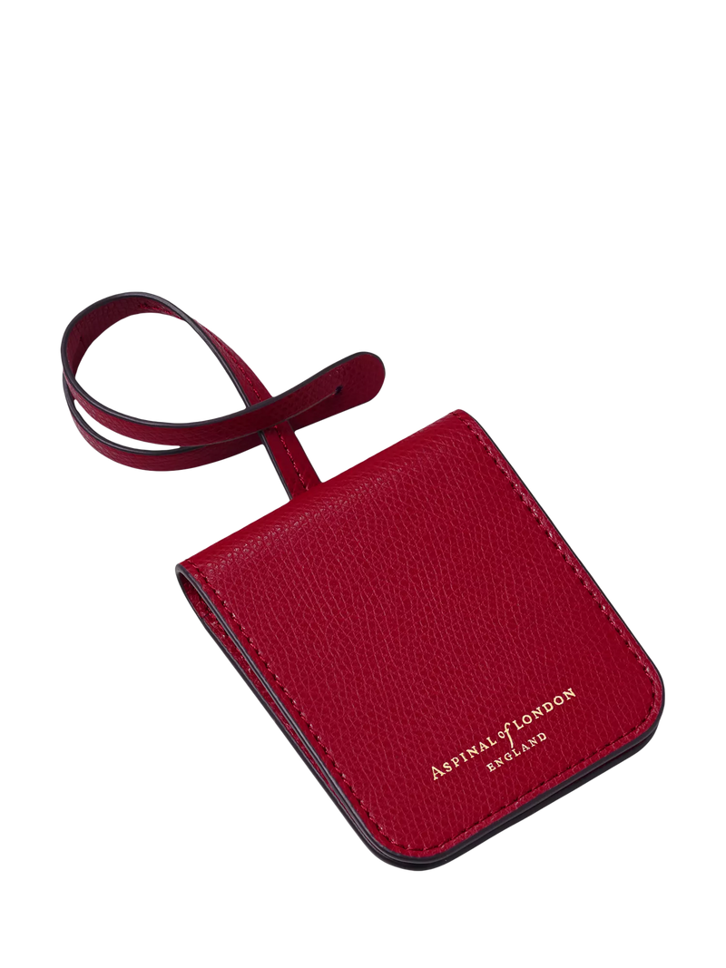 Aspinal of London leather luggage tag, imported from the UK