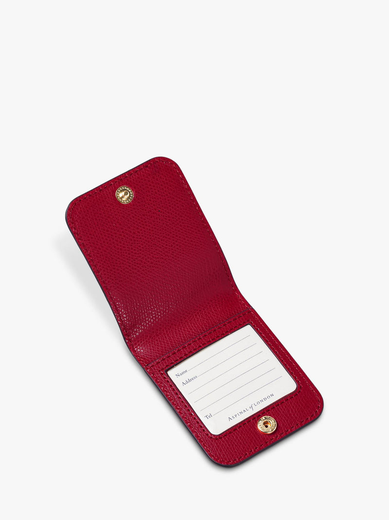 Aspinal of London leather luggage tag, imported from the UK