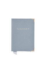 John Lewis Aspinal of London Leather Passport Cover Sky Blue- Buy online at McGrocer