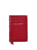 Aspinal of London Croc Leather Passport Cover