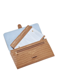Aspinal of London croc-effect leather travel wallet, imported from the UK