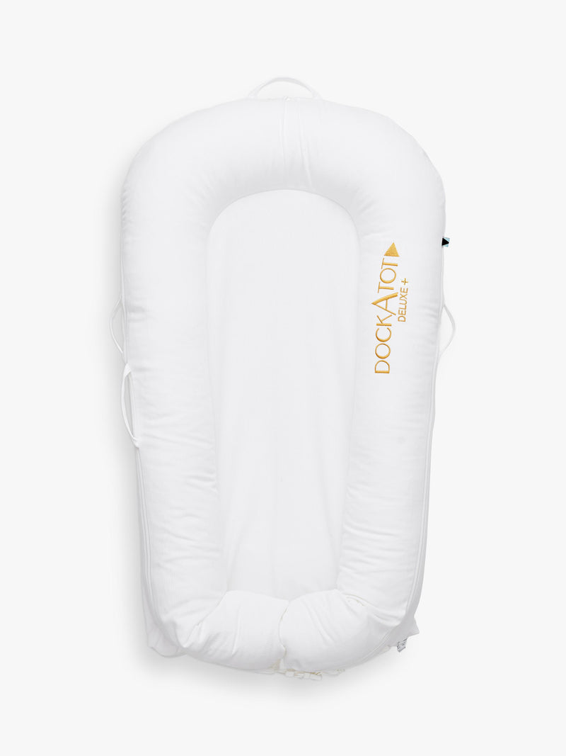 DockATot Deluxe+ baby pod cover white, UK version