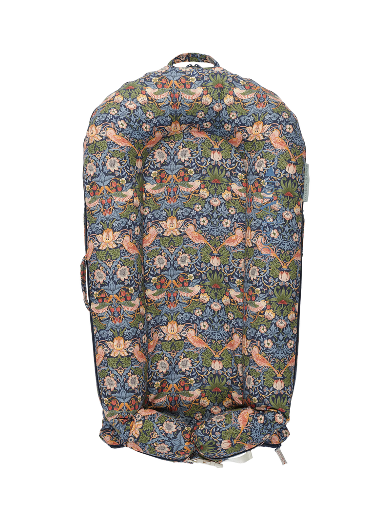 DockATot Deluxe+ William Morris Strawberry Thief baby pod, UK version