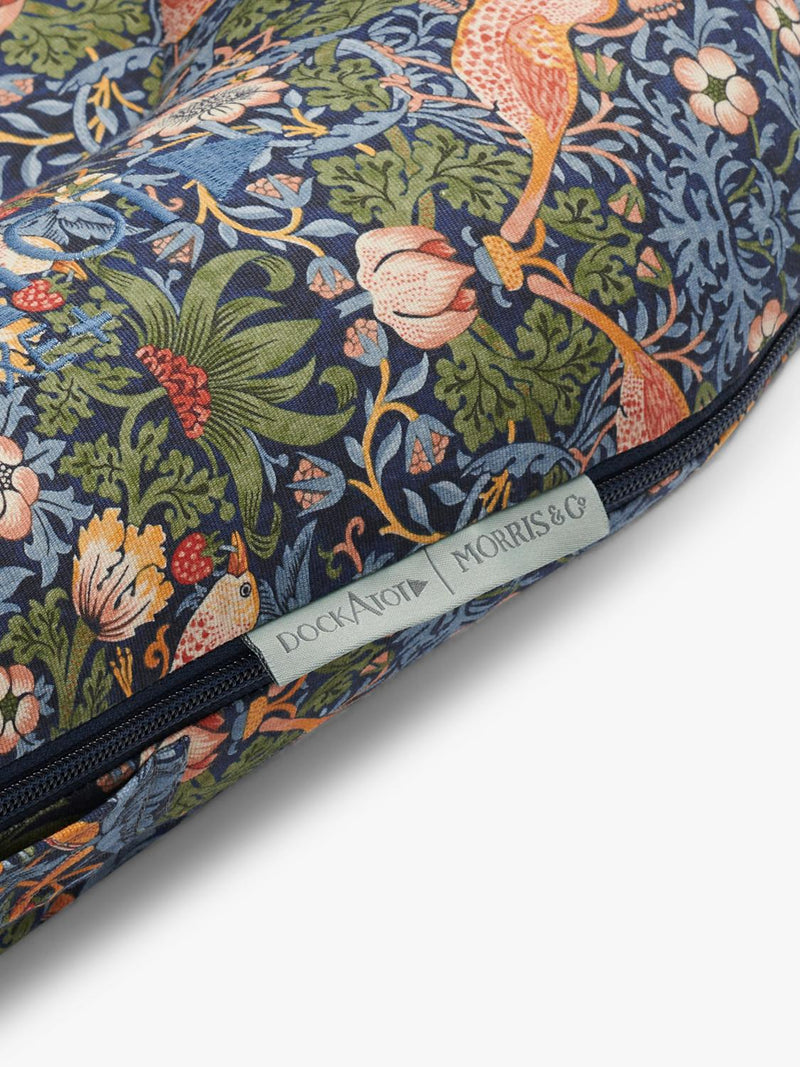 DockATot Deluxe+ William Morris Strawberry Thief baby pod, UK version