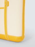 Polo Ralph Lauren small canvas shopper tote in Ecru and Racing Yellow, UK version