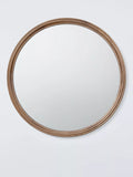John Lewis round wall mirror 70cm walnut, imported from the UK
