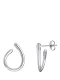 Nina B sterling silver curved oval drop earrings, UK version