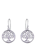 Nina B tree of life drop earrings silver (British brand)