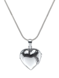 Nina B sterling silver heart locket necklace 45cm, imported from the UK