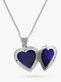 Nina B sterling silver heart locket necklace 45cm, imported from the UK