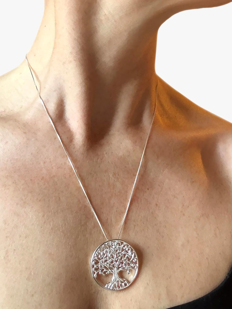 Nina B Tree of Life pendant necklace silver (British brand)