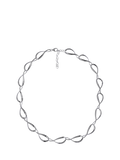 Nina B sterling silver ripple link necklace 43cm, UK version
