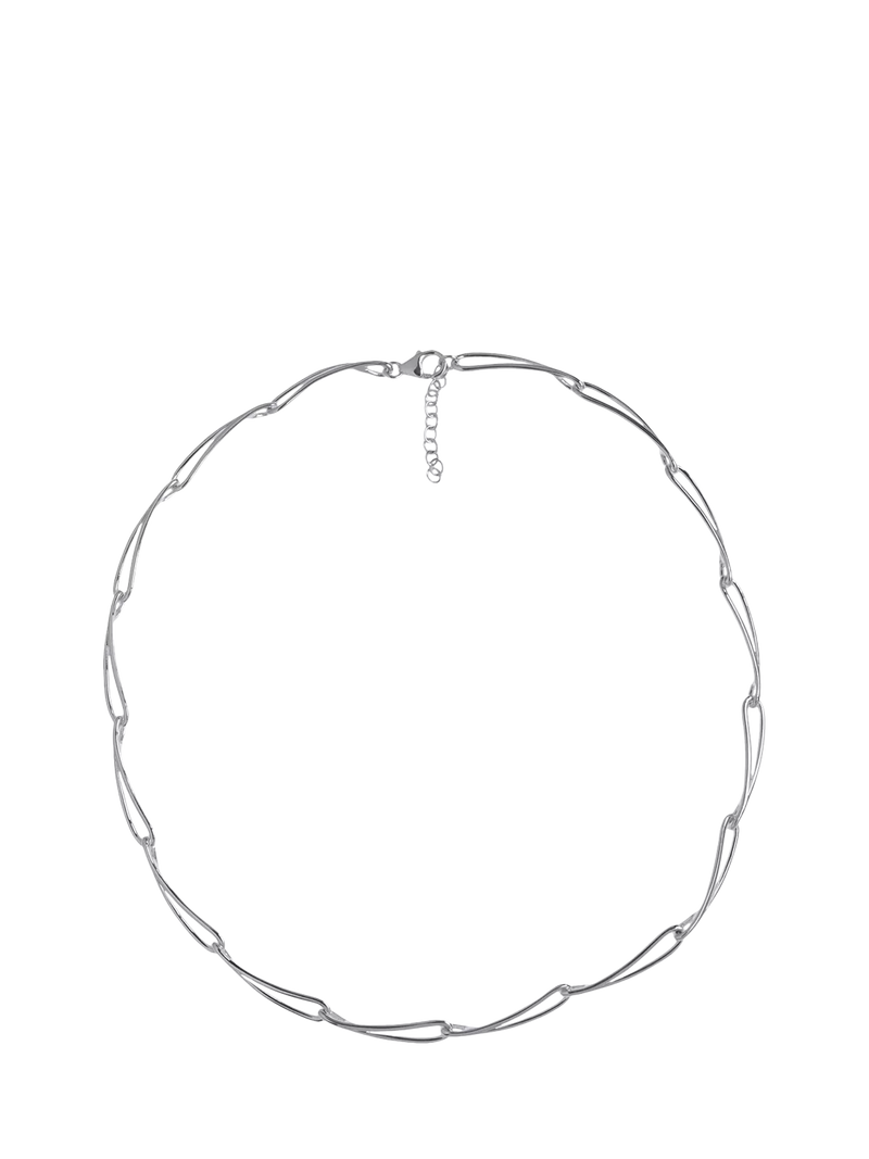 Nina B sterling silver slim loop link necklace, UK version
