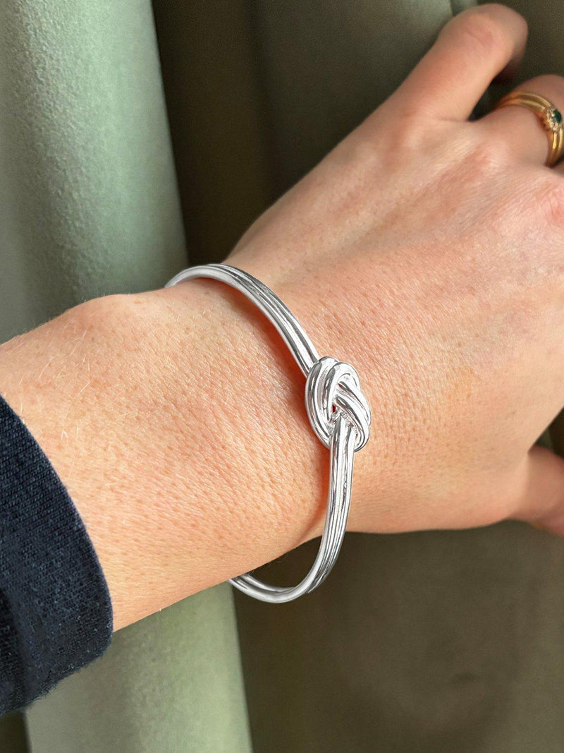 Nina B sterling silver knot bangle - British product