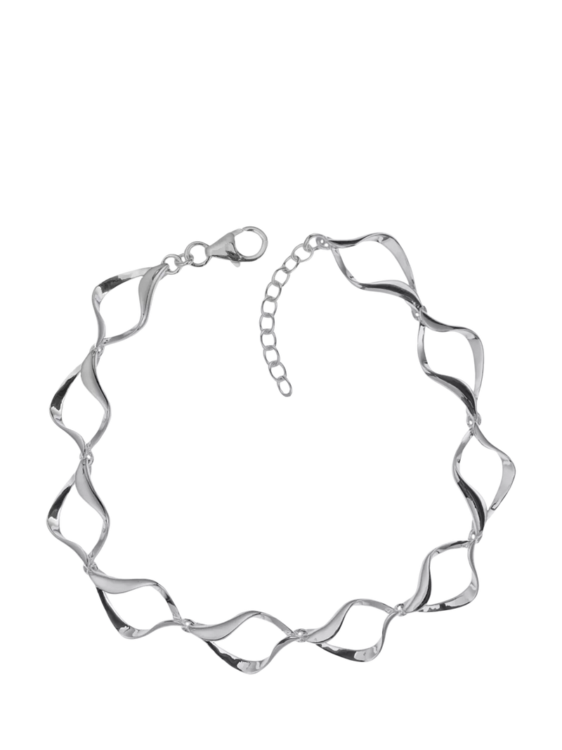 Nina B sterling silver open link bracelet 19cm, UK version
