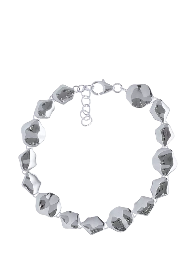 Nina B sterling silver pebble link bracelet 18cm (British brand)