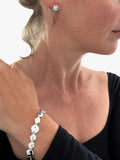 Nina B sterling silver pebble link bracelet 18cm (British brand)