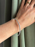 Nina B sterling silver simple slip-on bangle (British brand)