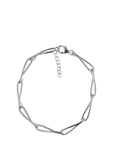 John Lewis Nina B Sterling Silver Slim Loop Link Bracelet- Buy online at McGrocer