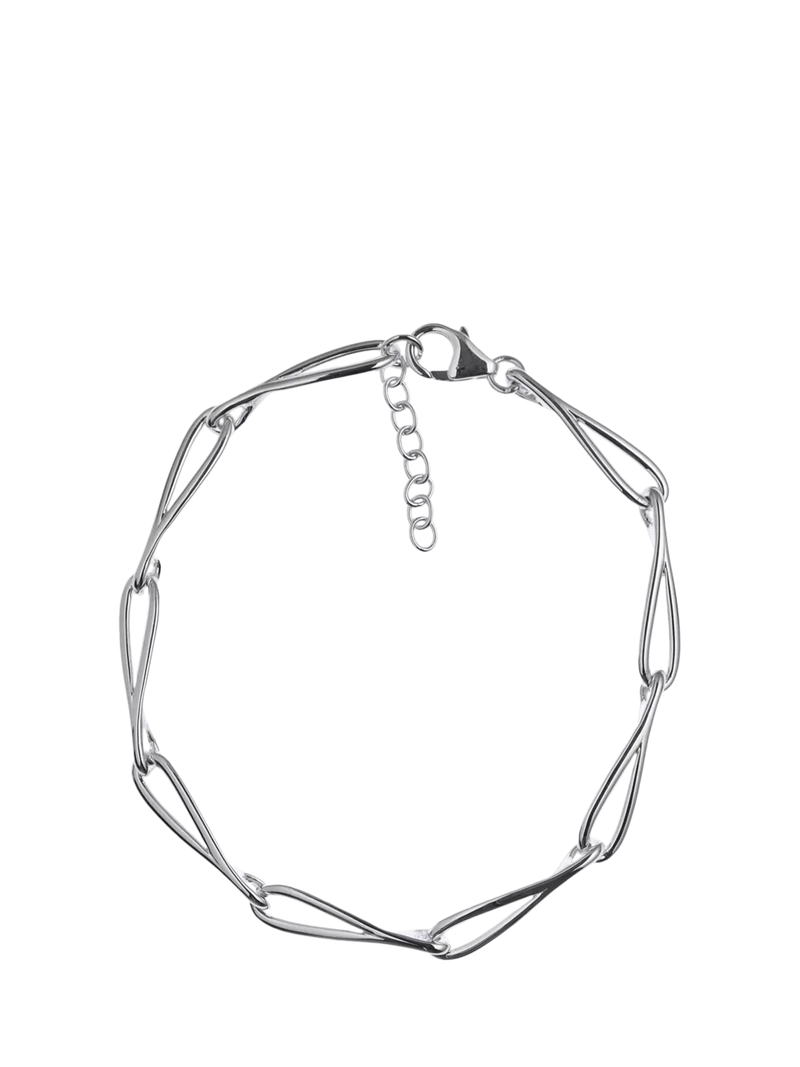 Nina B sterling silver slim loop link bracelet UK version