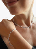 Nina B sterling silver slim loop link bracelet UK version