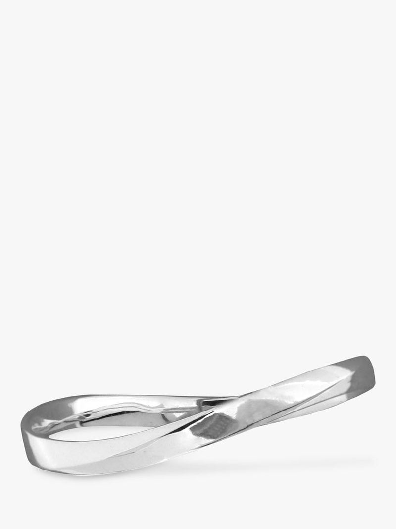 Nina B sterling silver wave bracelet slip on bangle - British product