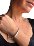 Nina B sterling silver wave bracelet slip on bangle - British product