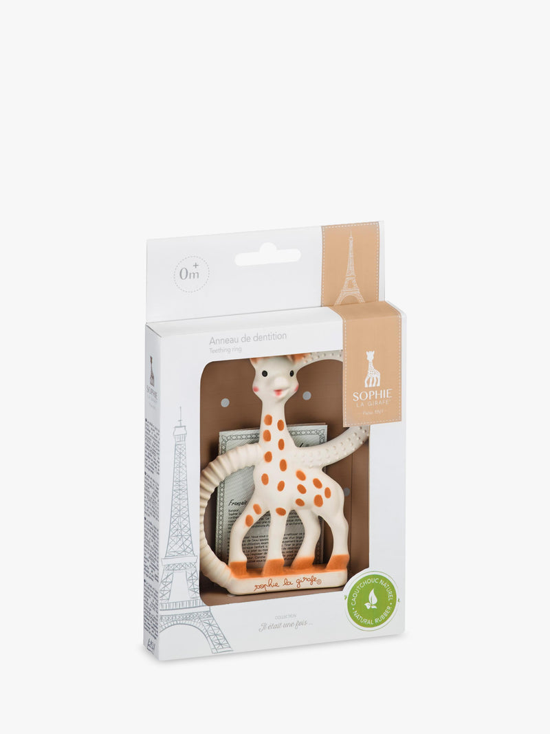 Sophie la girafe teething ring natural rubber, imported from the UK