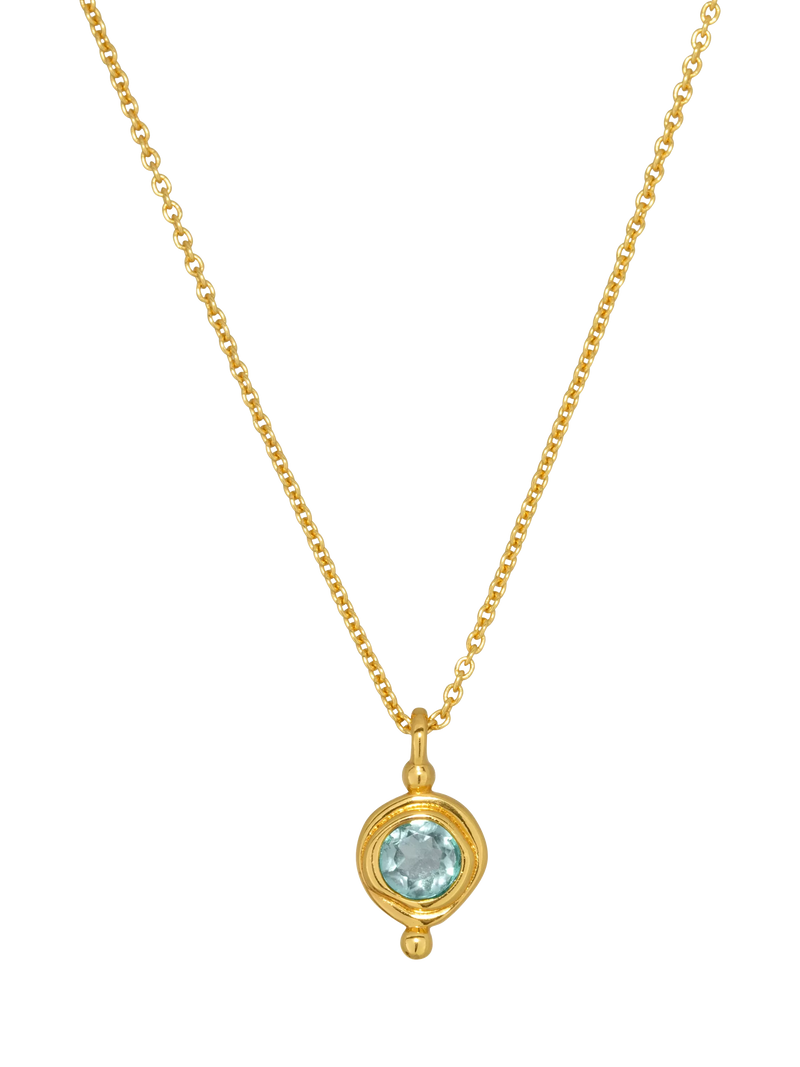 Ottoman Hands Garnet Birthstone Pendant Necklace 16 inch