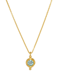Ottoman Hands Garnet Birthstone Pendant Necklace 16 inch