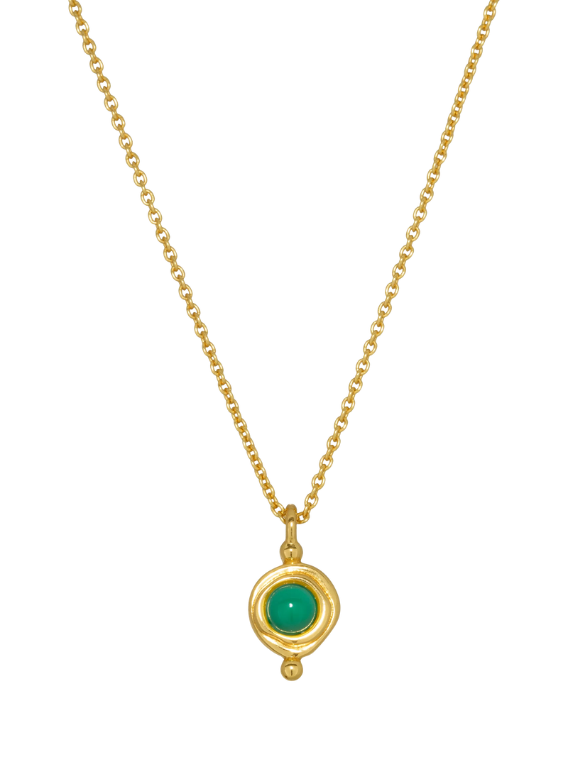 Ottoman Hands Garnet Birthstone Pendant Necklace 16 inch