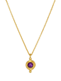 Ottoman Hands Garnet Birthstone Pendant Necklace 16 inch